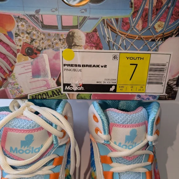 Moolah Pressbreak V2 Colorful Basketball Sneakers Youth 7 / Women's 8.5 - Picture 7 of 7